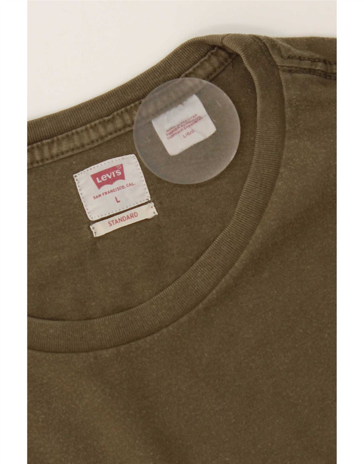 Męski standardowy t-shirt Levi's, duży, bawełniany khaki