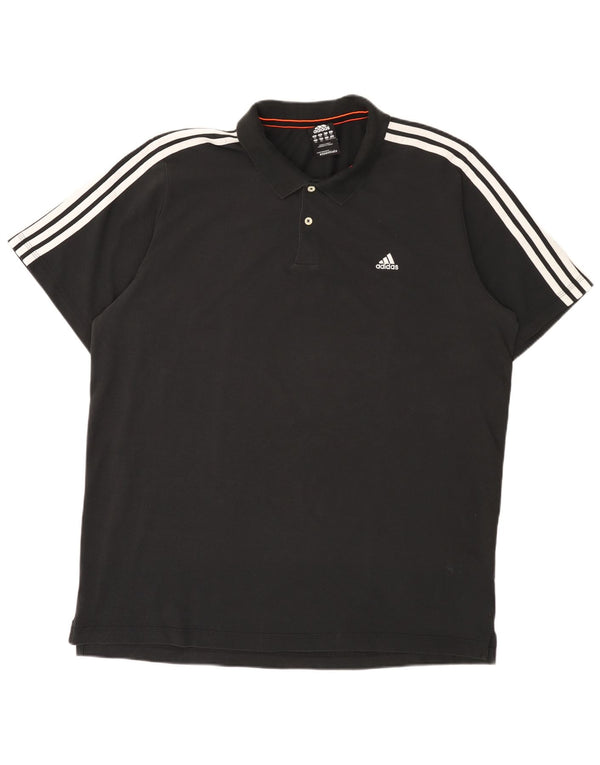 Męska koszulka polo ADIDAS Climalite 2XL, czarna, bawełniana