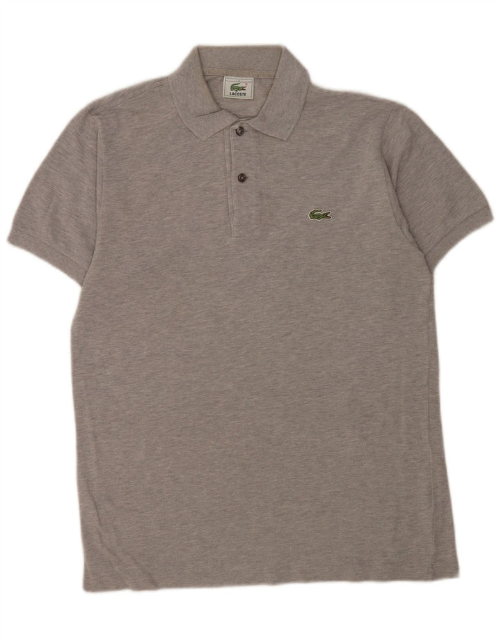 Męska koszulka polo Lacoste, rozmiar 3, mała, szara, bawełniana w plamki