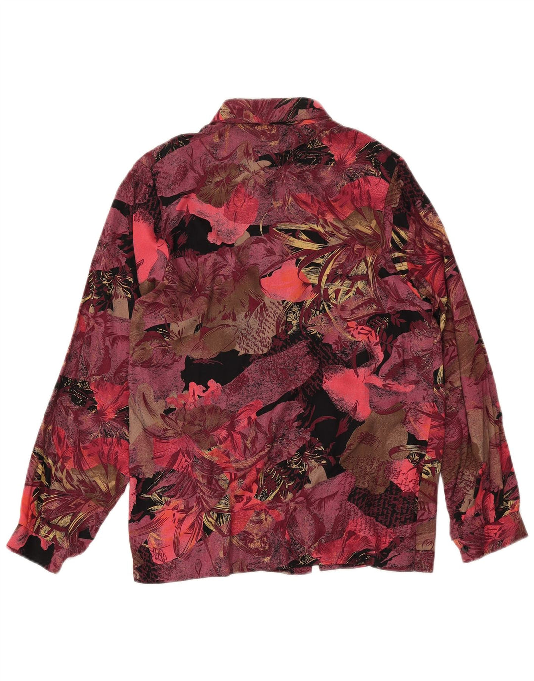 Vintage damski 2-częściowy zestaw spódnic UK 12 Medium W27 Burgundowy kwiatowy retro