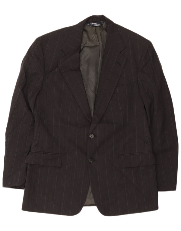 Polo Ralph Lauren Mens 2 Button Blazer Jacket UK 38 Medium Black Striped