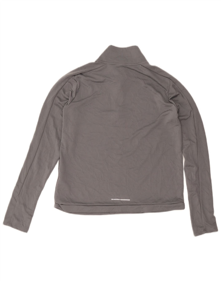 Damski dres Nike Dri Fit z zamkiem błyskawicznym na szyi, UK 12, średni szary