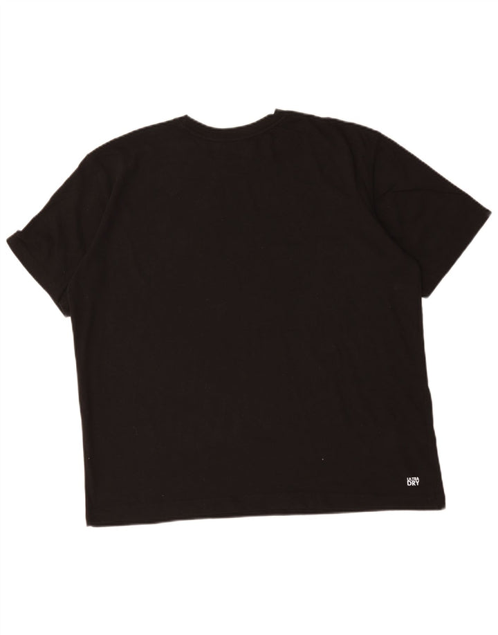 Lacoste Męski T-shirt o regularnym kroju, duży, czarny, bawełniany