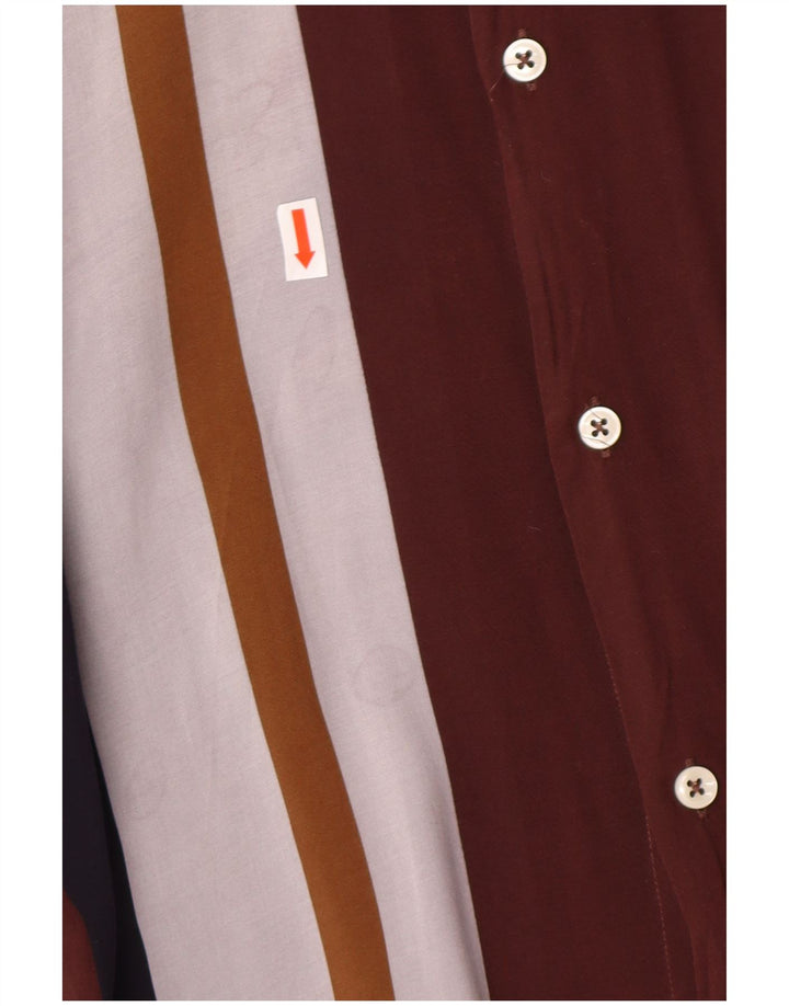 ZARA Mens Relaxed Fit Shirt Small Multicoloured Striped