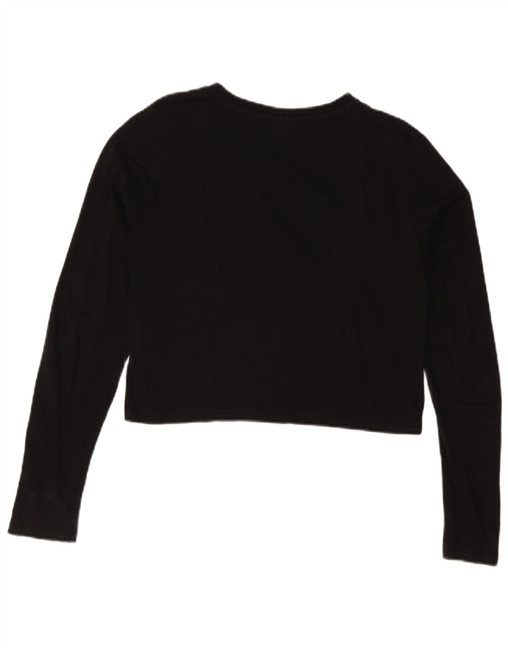 Damski top FILA Crop Graphic z długim rękawem UK 14, średni czarny