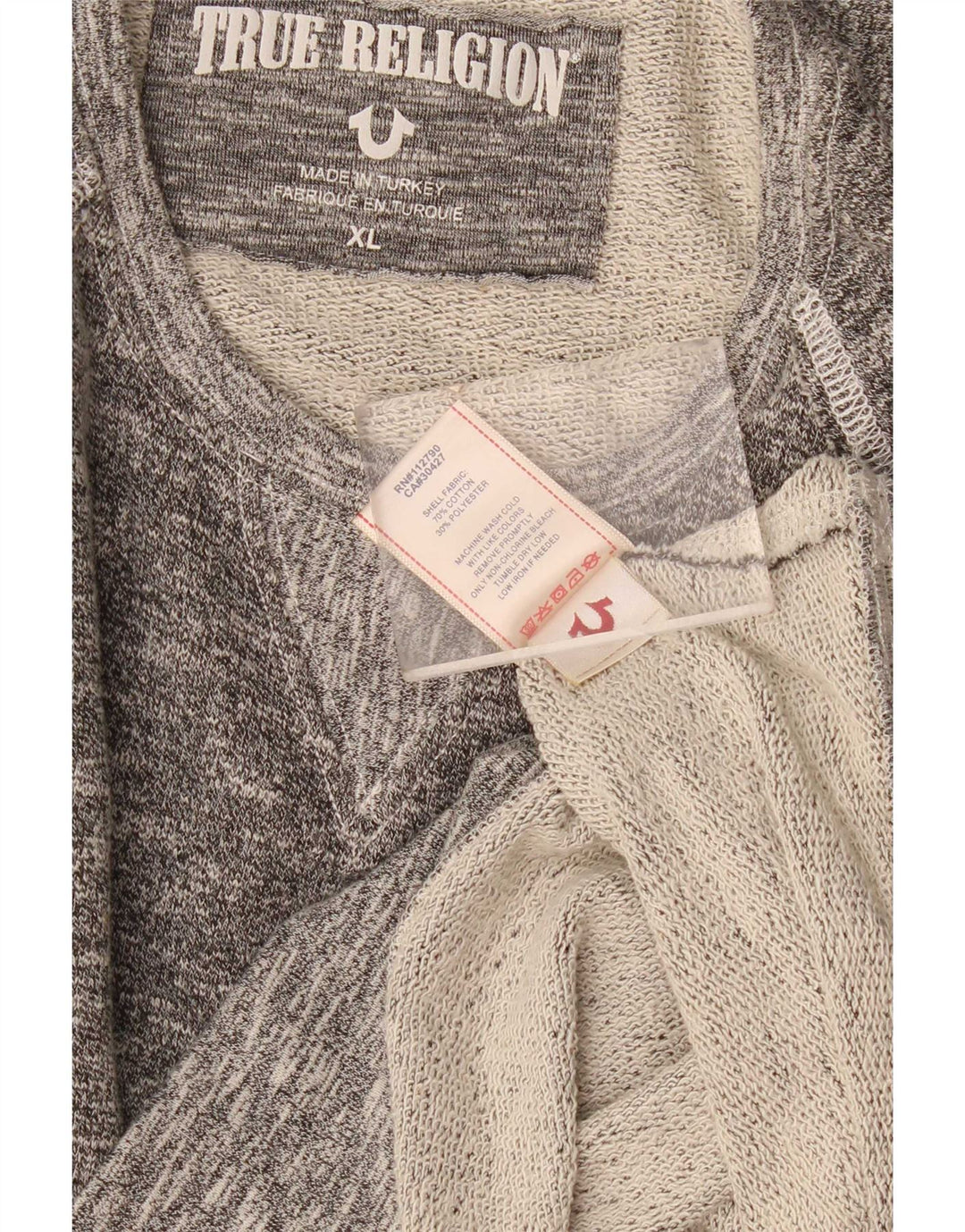 Bluza męska True Religion XL, szara, nakrapiana bawełna