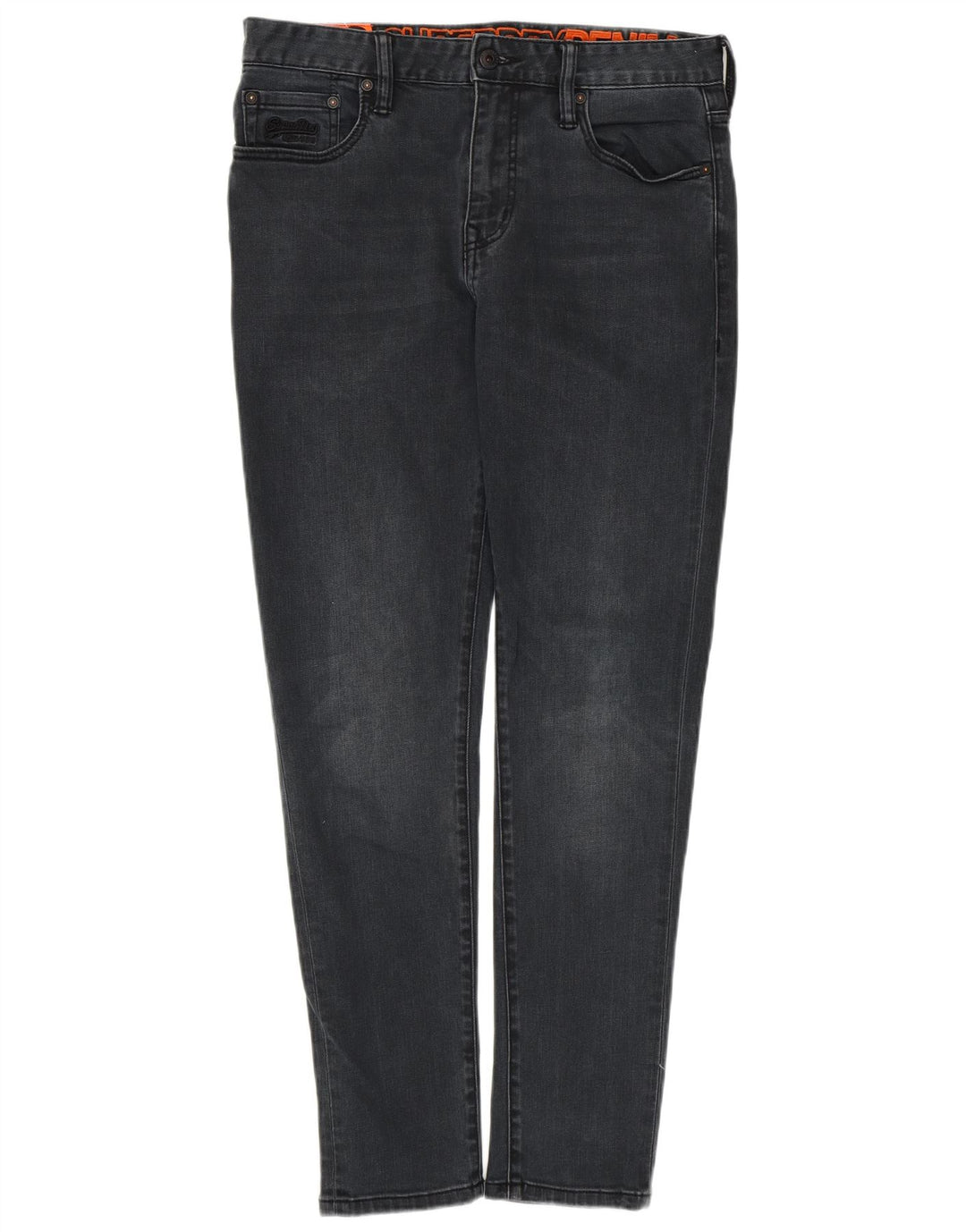 SUPERDRY Męskie jeansy slim W32 L30 Niebieskie bawełniane