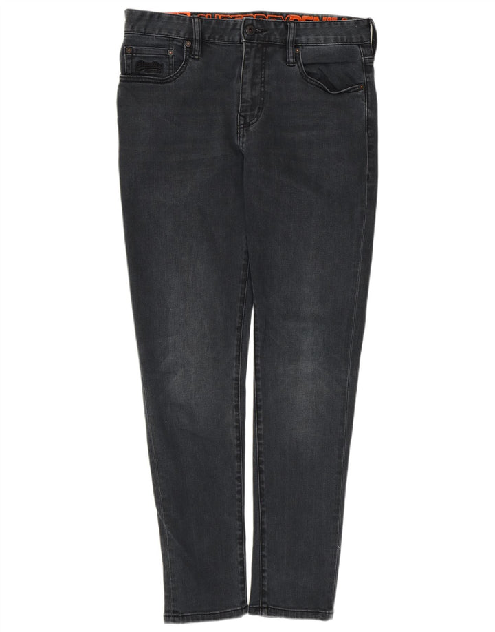 SUPERDRY Męskie jeansy slim W32 L30 Niebieskie bawełniane