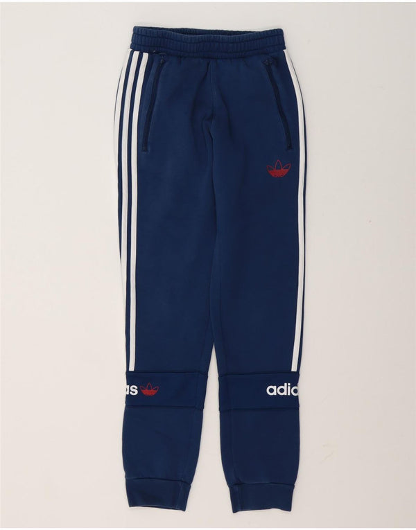 Damskie spodnie dresowe Adidas Graphic Joggers UK 6 XS Granatowe bawełniane