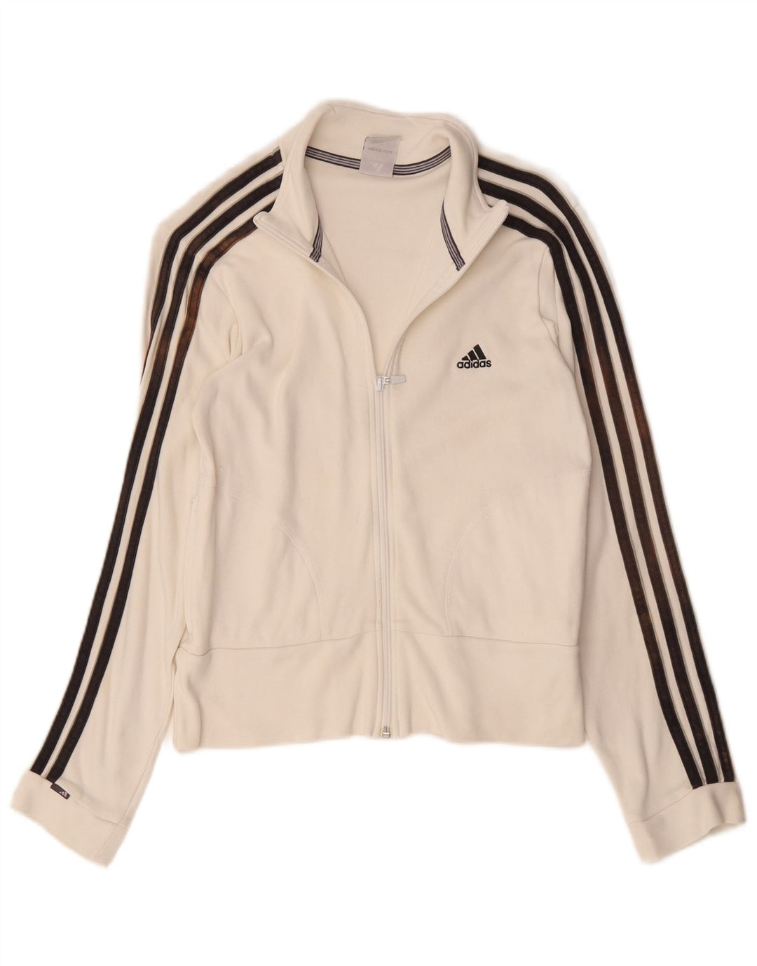 Damska bluza dresowa Adidas UK 12 Średnia biała bawełna