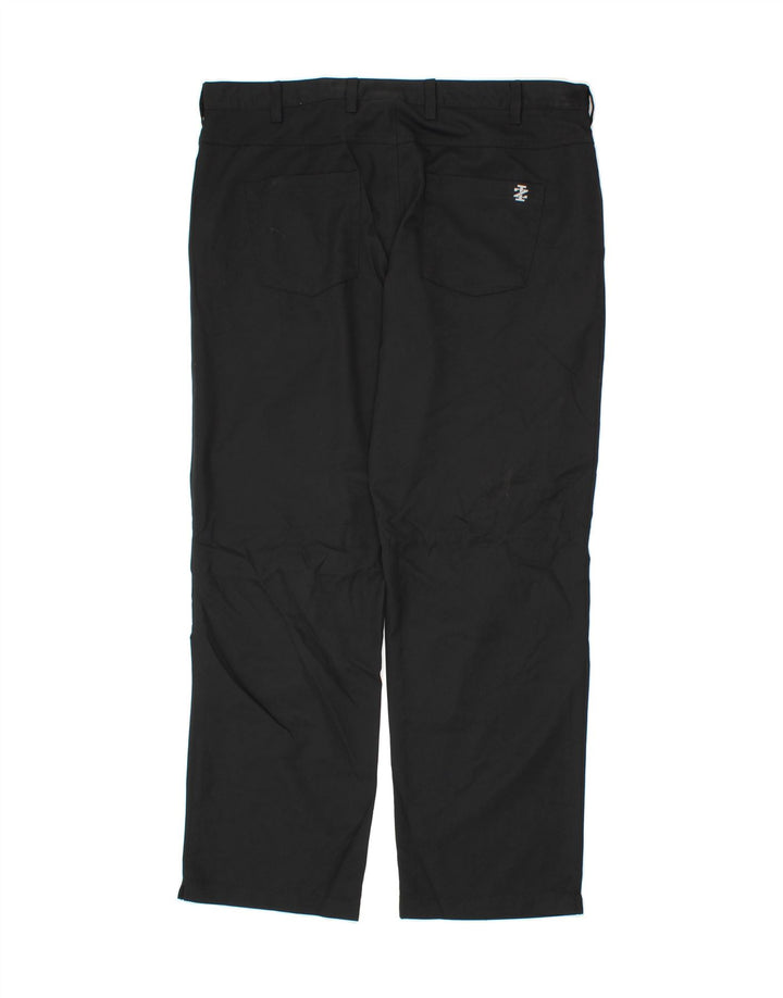 IZOD Mens Golf Straight Chino Trousers W38 L32 Black Polyester Vintage Izod and Second-Hand Izod from Messina Hembry 