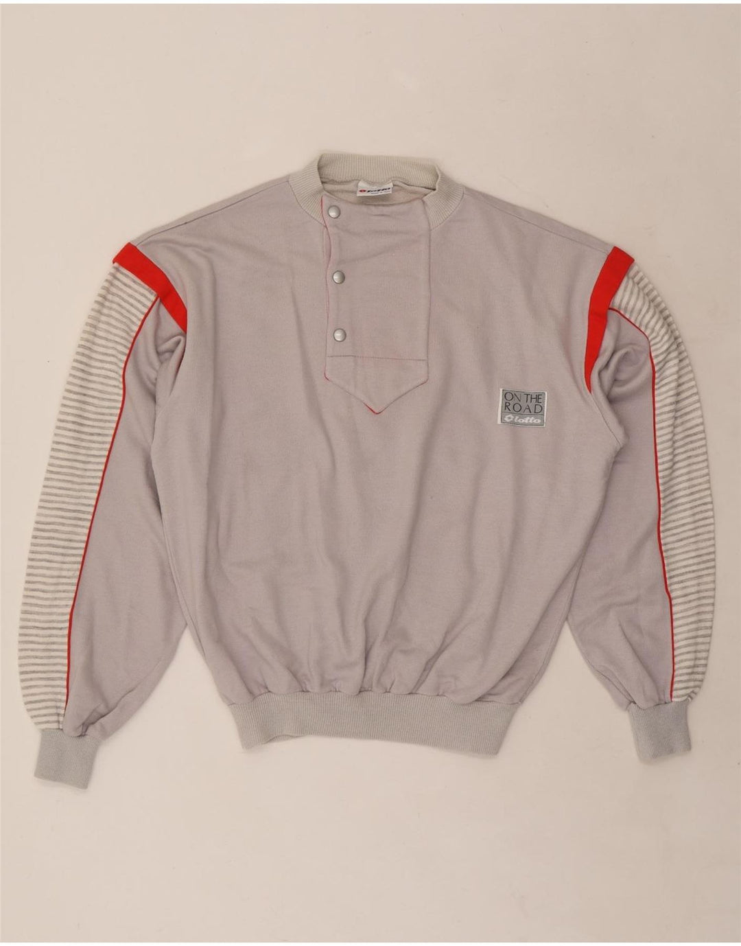 Damska bluza z dekoltem w serek LOTTO UK 14 w średnie szare prążki