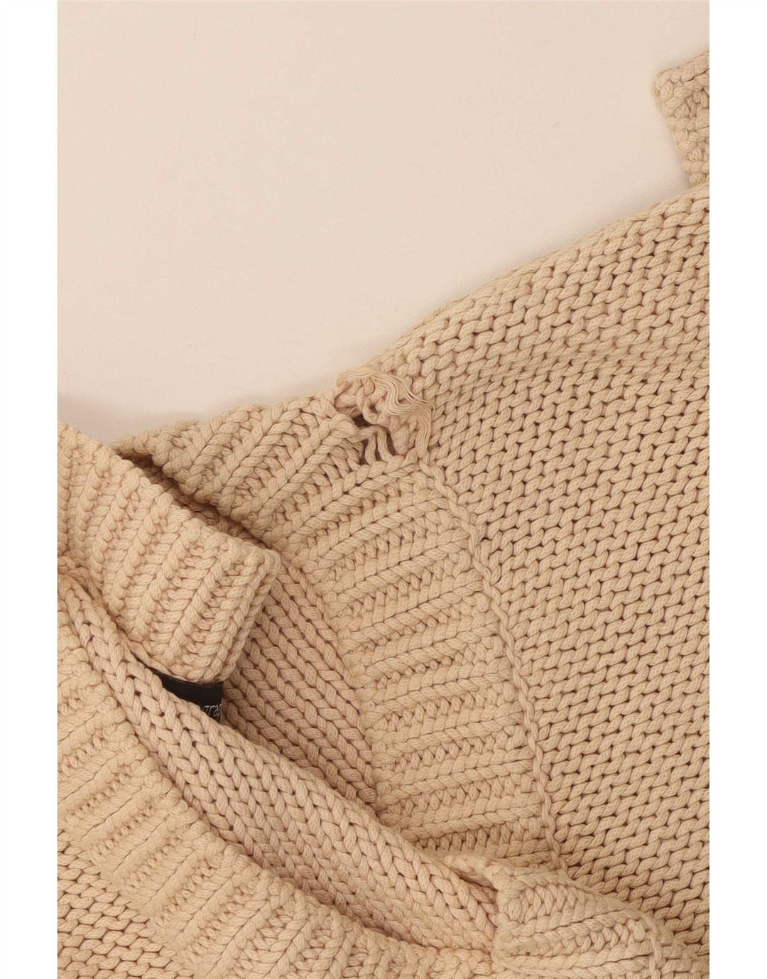 Marks & Spencer Damski sweter oversize z dekoltem w kształcie litery V, UK 12, średni beż