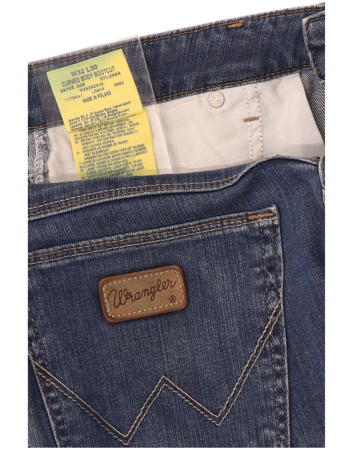 Damskie jeansy Wrangler Curvy Bootcut W32 L30 Niebieskie bawełniane