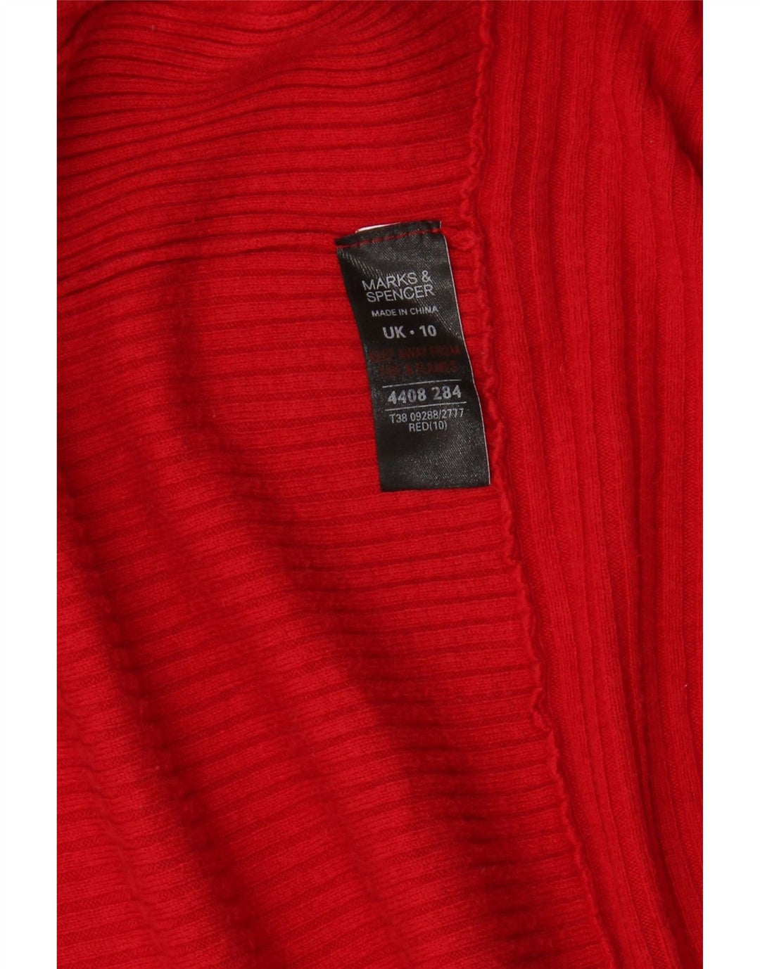 MARKS & SPENCER Womens Asymmetric Cardigan Sweater UK 10 Small Red
