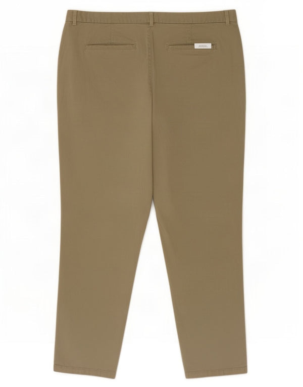 Marks & Spencer Womens Straight Chino Trousers UK 20 2XL W38 L29 Khaki