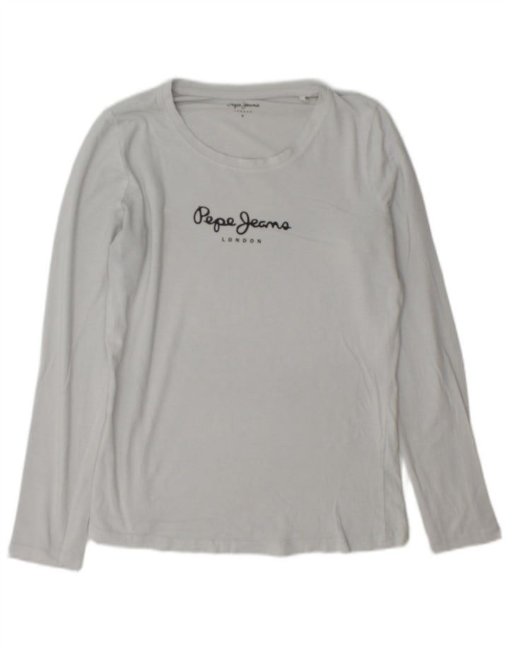 Damski top z grafiką PEPE Jeans z długim rękawem, UK 14, średni szary