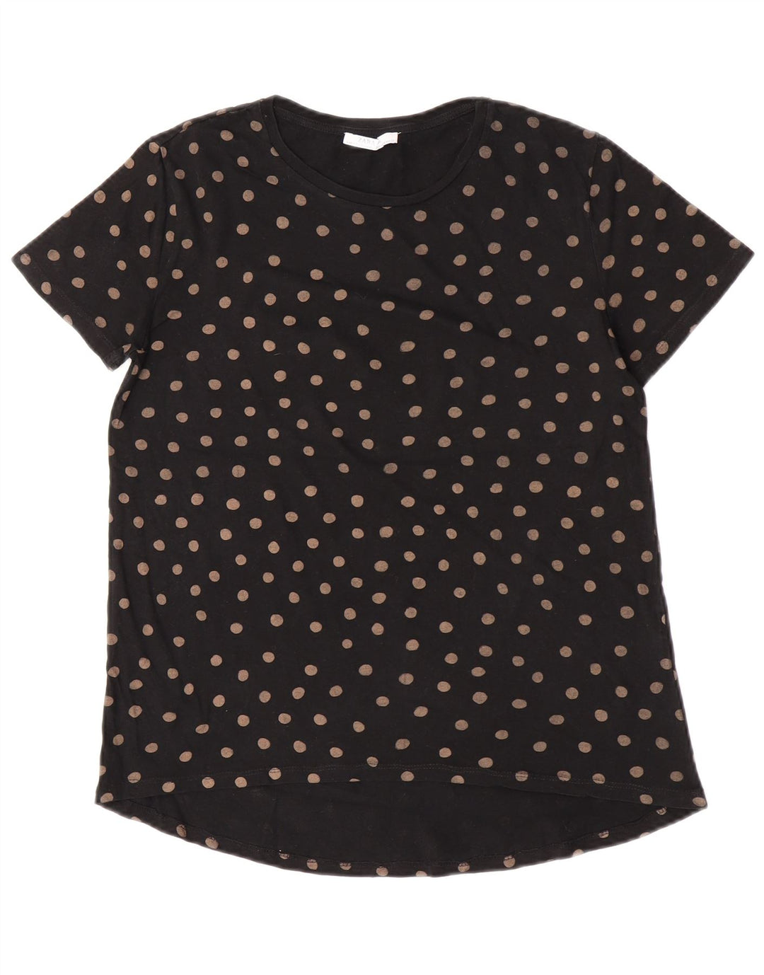 T-shirt damski Zara Top UK 10 Small Black w kropki