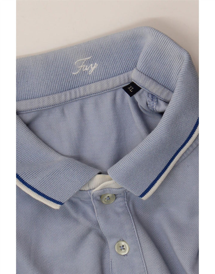 Męska koszulka polo FAY XL w niebieskie paski
