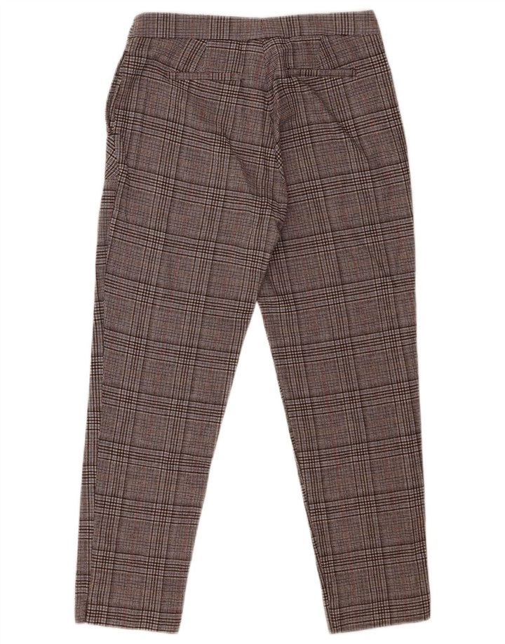Damskie zwężane spodnie Trussardi IT 42 Medium W28 L25 Szara krata