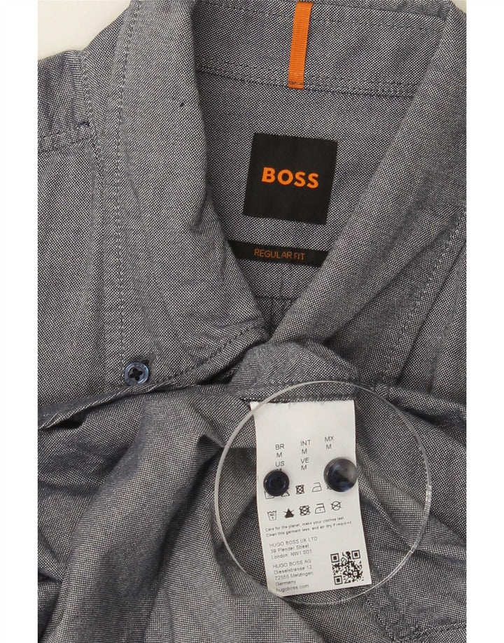 Koszula męska Hugo Boss o regularnym kroju, średnioniebieska, bawełniana