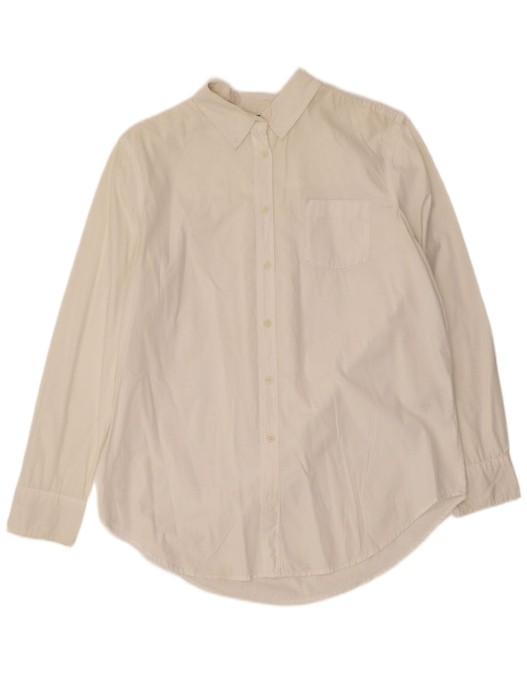 Koszula damska BENETTON oversize UK 6 XS, biała, bawełniana