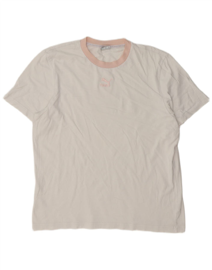 Męski T-shirt PUMA, duży, biały, bawełniany