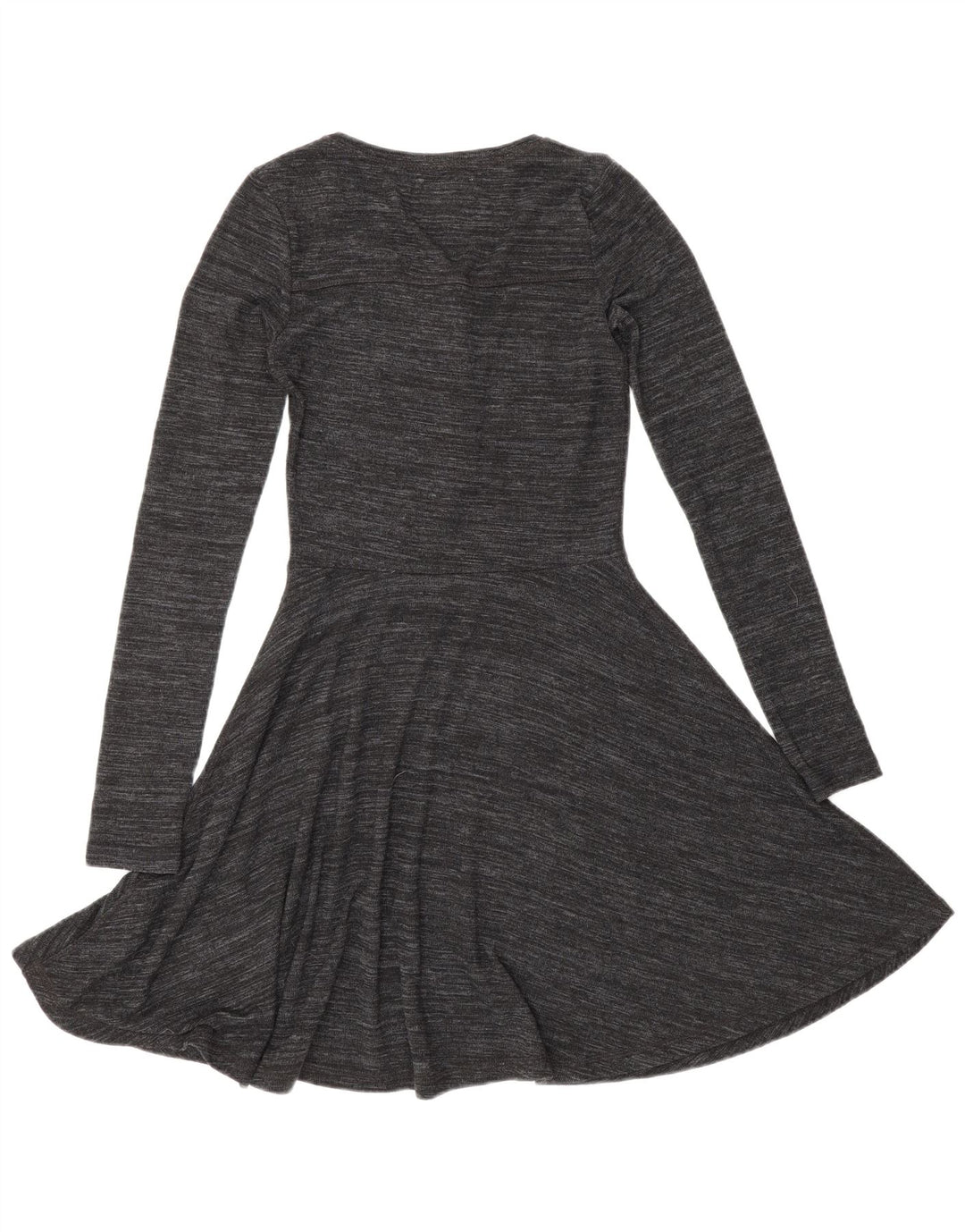 Damska sukienka o linii A z długim rękawem Superdry UK 8 Small, szara, nakrapiana wiskoza