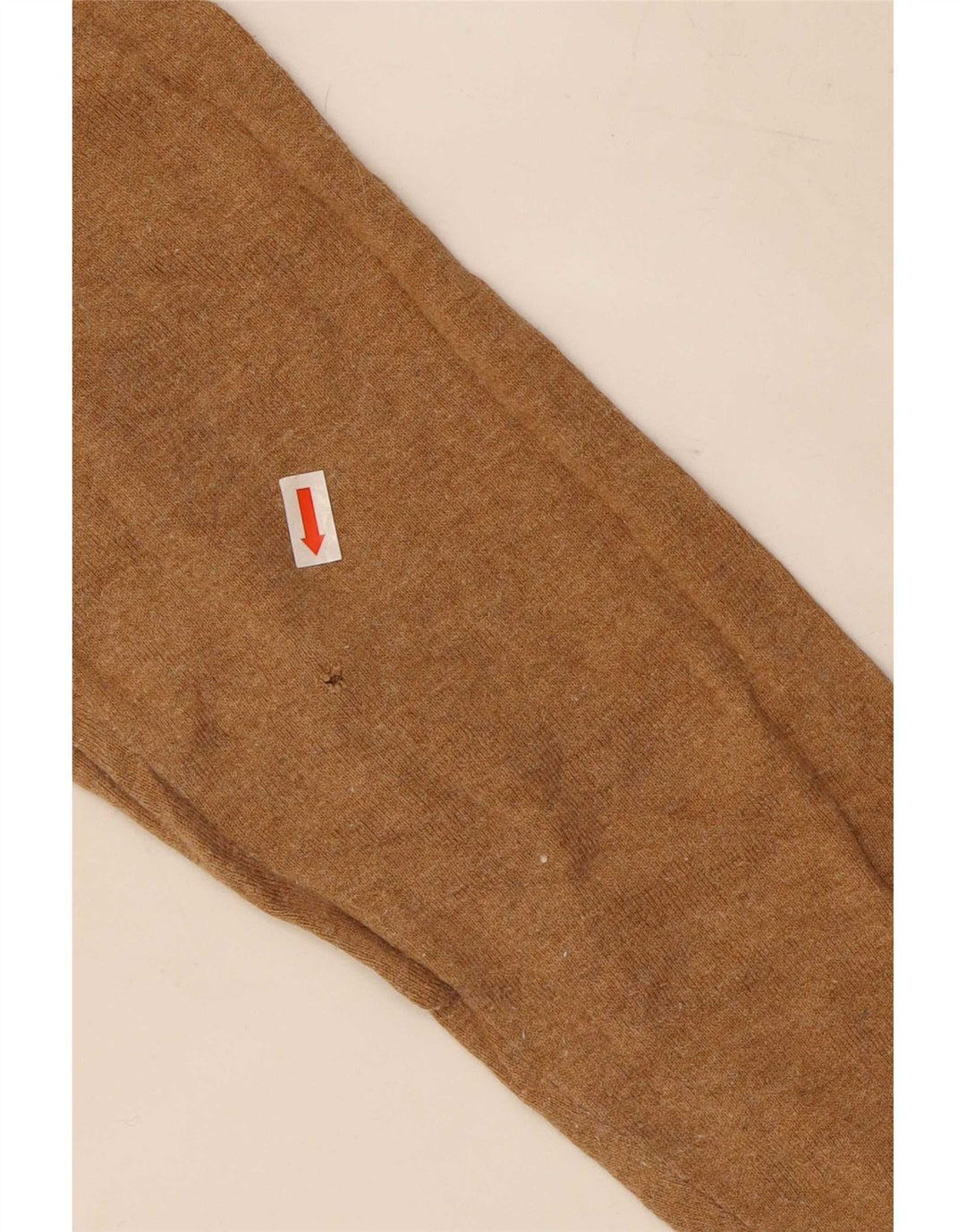 Męski sweter z okrągłym dekoltem Massimo Dutti, średniobrązowy, bawełniany