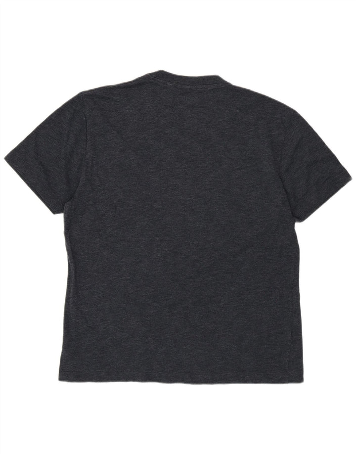 Męski T-shirt z grafiką Pingwin, duży, szary, bawełniany