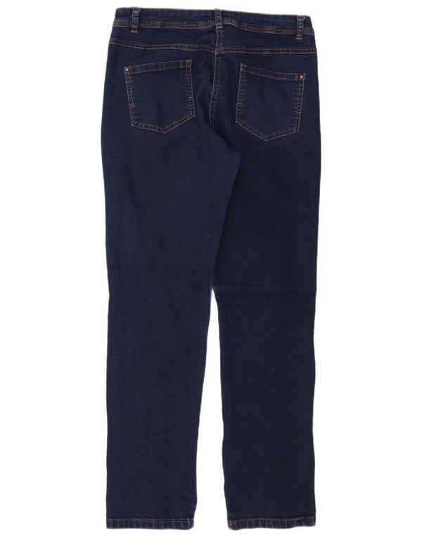 Damskie jeansy M&Co Slim UK 12 Medium W34 L30 Granatowa bawełna