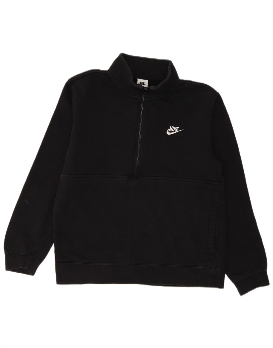 Męska bluza z zamkiem błyskawicznym Nike, średnia, czarna, bawełniana