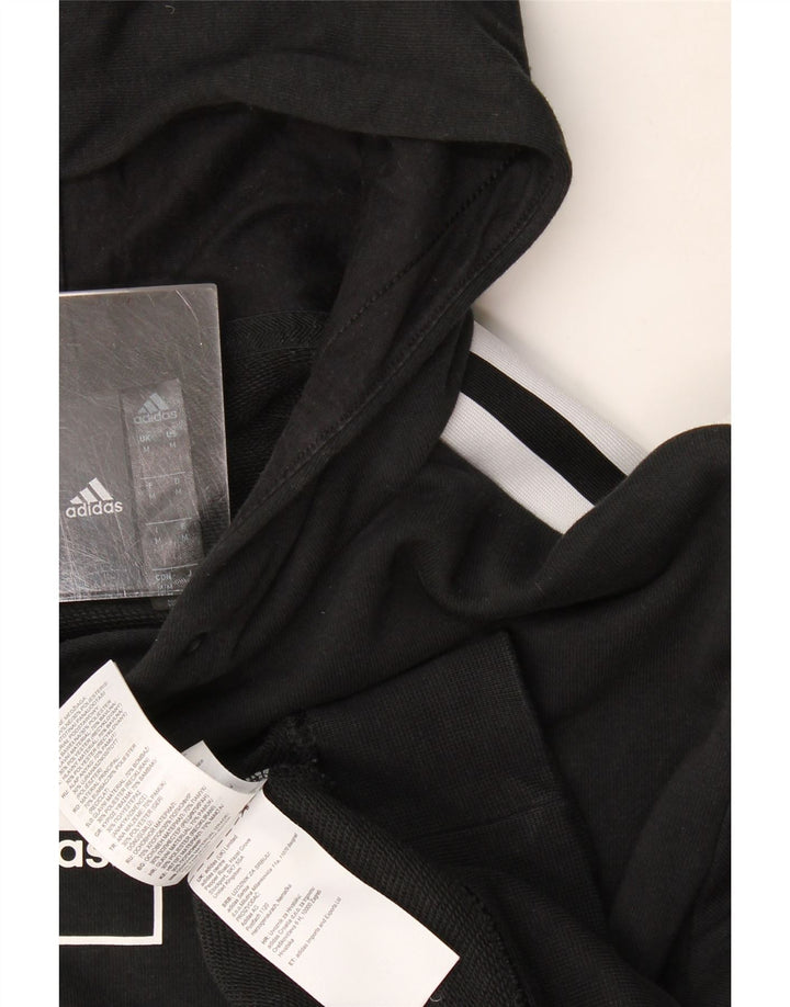 Męska bluza z kapturem Adidas, średnia czarna bawełna