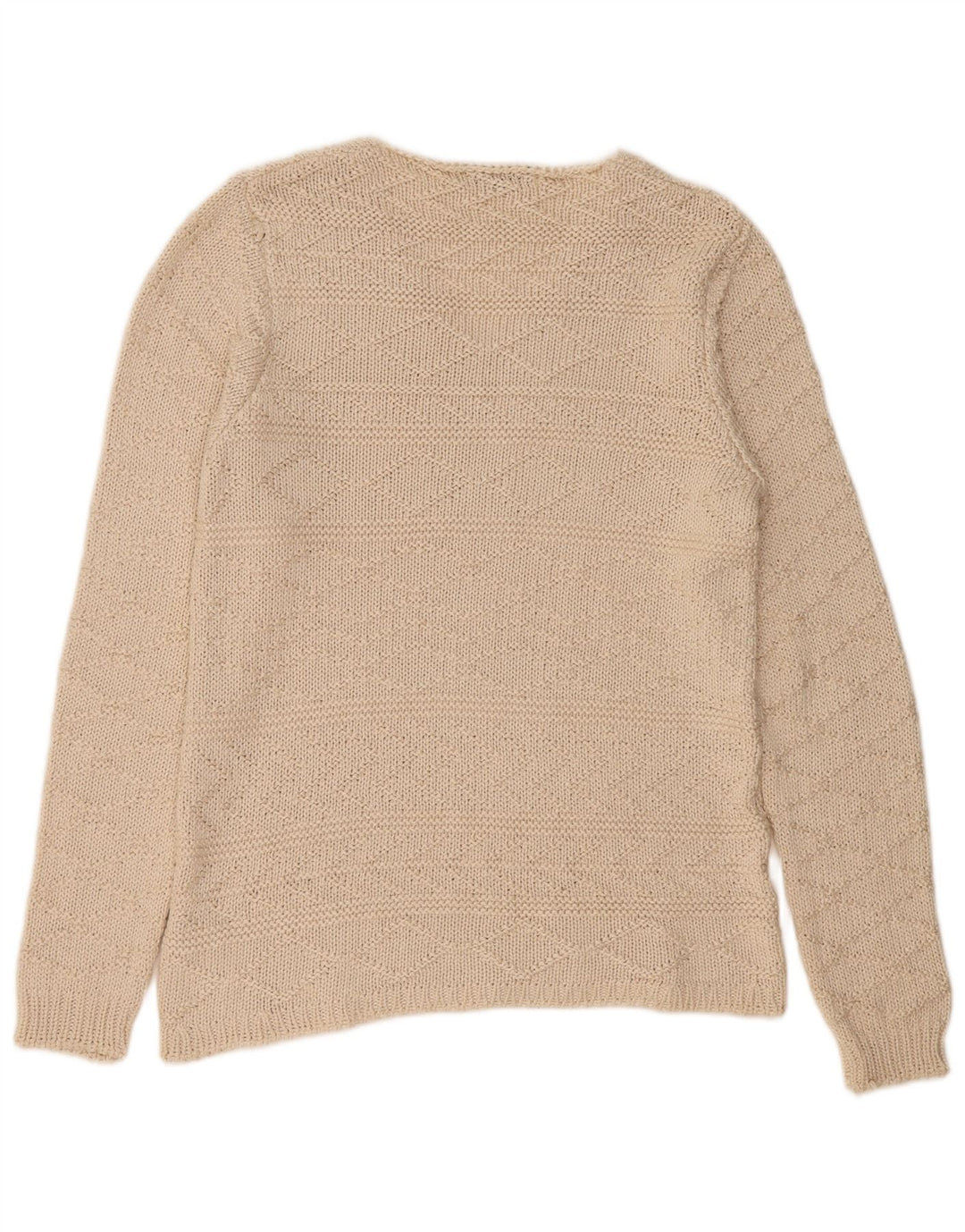 Męski sweter Zara z dekoltem w kształcie litery V, XL, beżowy, akrylowy