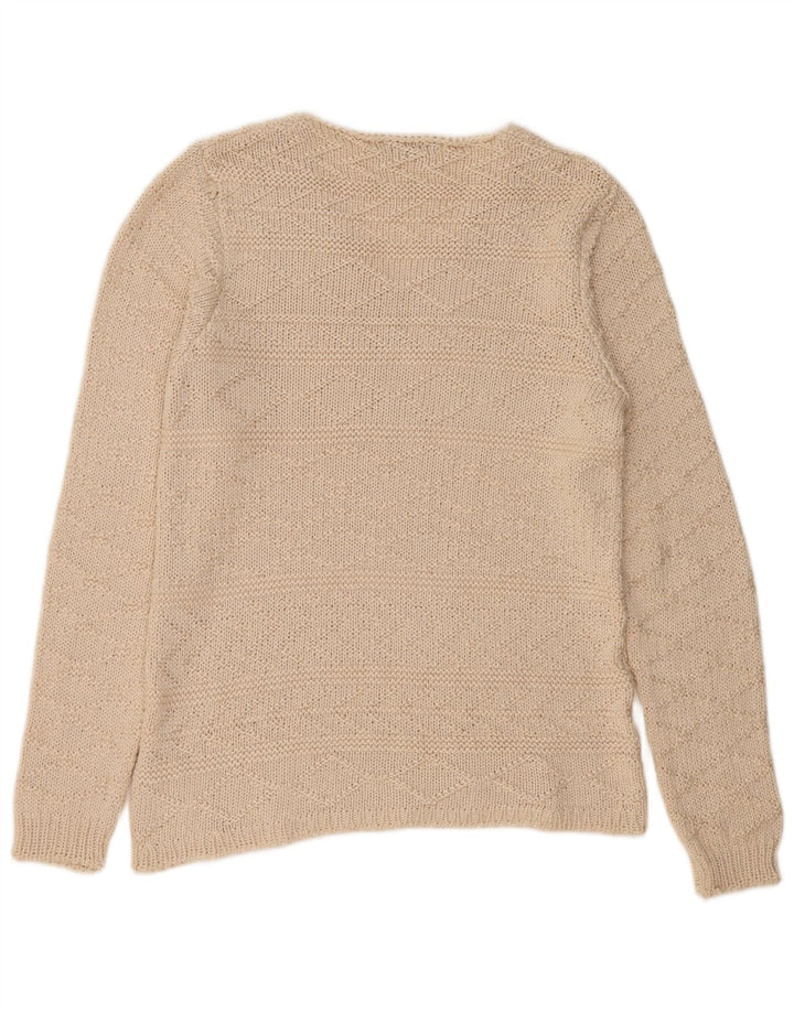 Męski sweter Zara z dekoltem w kształcie litery V, XL, beżowy, akrylowy