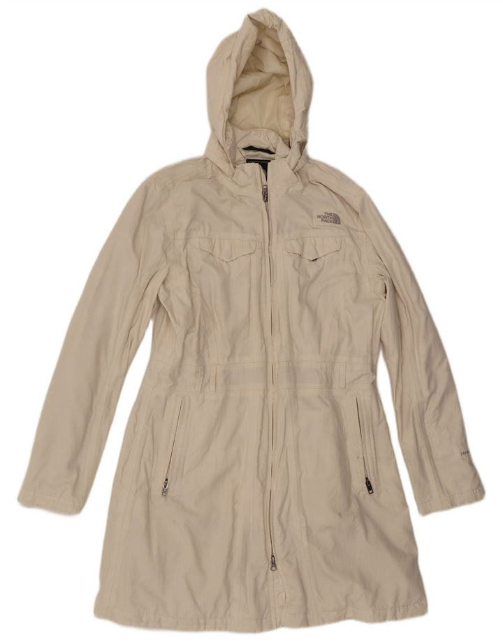 Damski płaszcz z kapturem THE NORTH FACE UK 14, duży, biały nylon