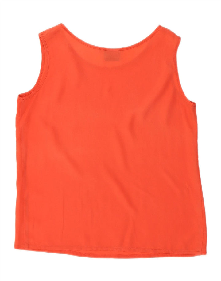 LUISA SPAGNOLI Womens Sleeveless Blouse Top IT 42 Medium Orange