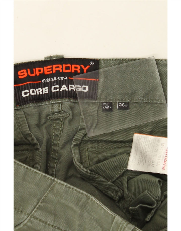 Męskie spodenki cargo SUPERDRY W36, duże, bawełniane w kolorze khaki