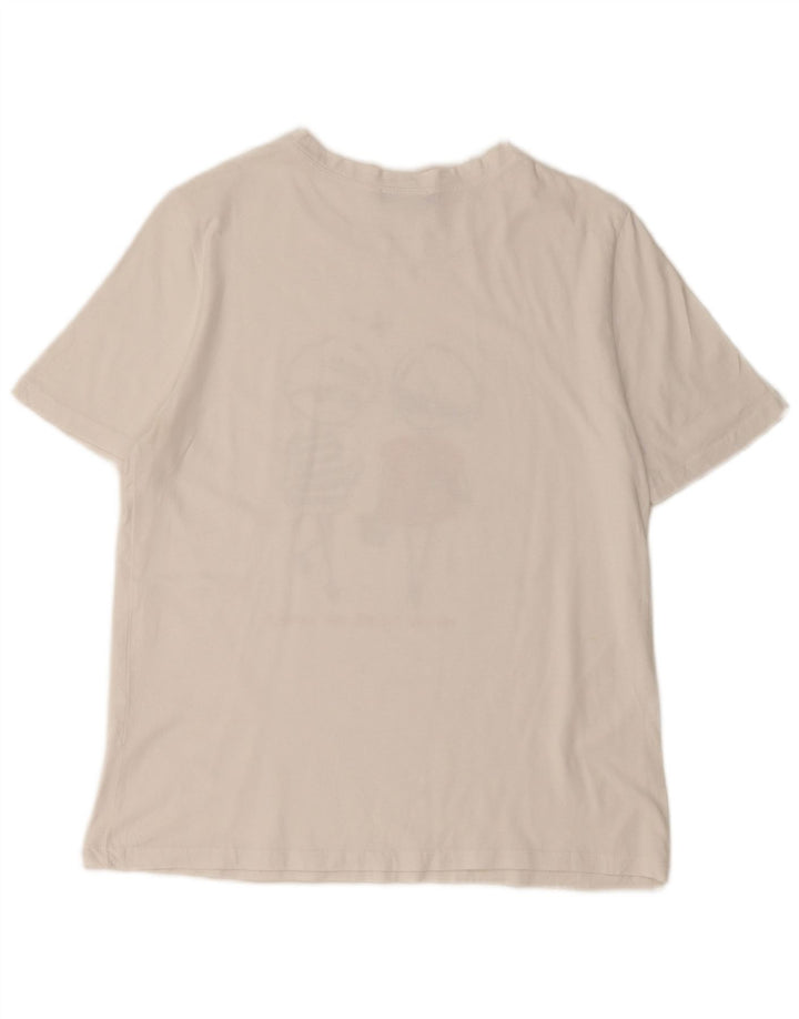 ZARA Womens Graphic T-Shirt Top UK 14 Medium White
