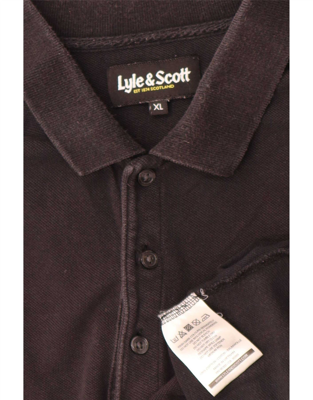 Męska koszulka polo Lyle & Scott XL, czarna, bawełniana