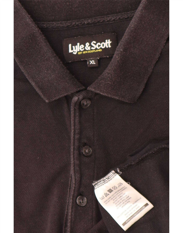 Męska koszulka polo Lyle & Scott XL, czarna, bawełniana