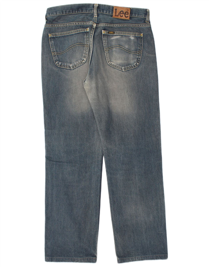 Męskie jeansy Lee Seattle Straight W34 L30 Niebieskie bawełniane