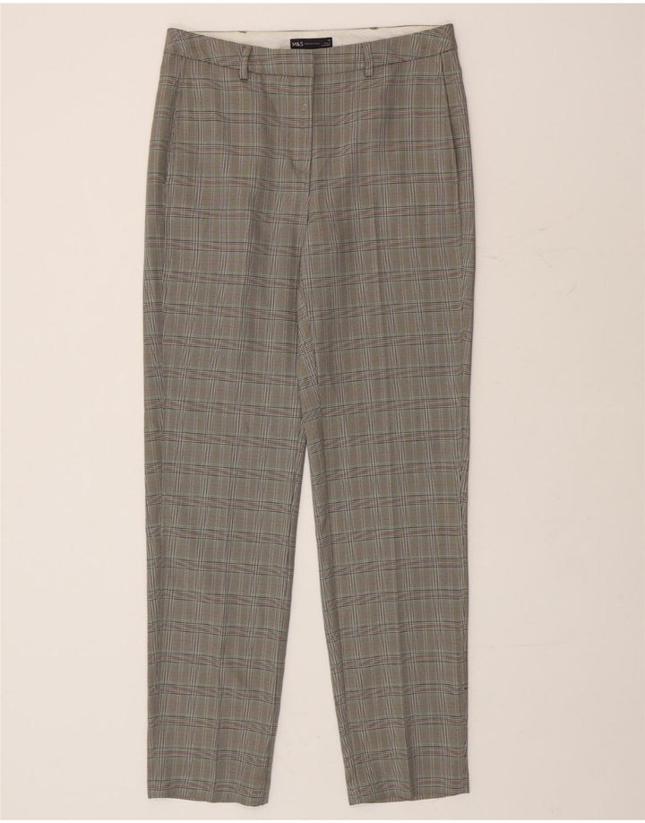 Spodnie Chino damskie Marks & Spencer UK 12 Medium W32 L33 Szare pepitka