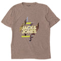 Męski T-shirt z grafiką Jack & Jones, średnioszary, bawełniany
