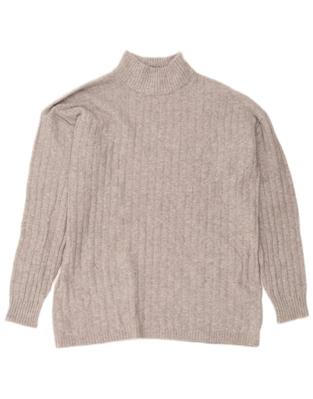 Damski sweter z golfem Eddie Bauer, UK 14, średni szary