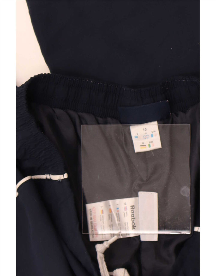 Damskie spodnie dresowe Reebok Capri UK 10, małe, granatowe, poliestrowe