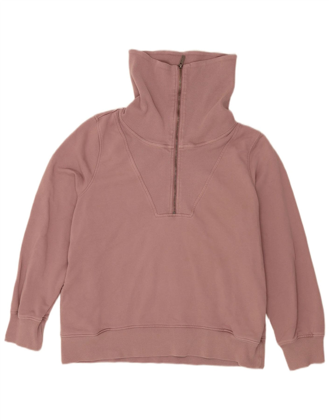 Damski sweter oversize Fat Face z zamkiem błyskawicznym, UK 16, duży, różowy