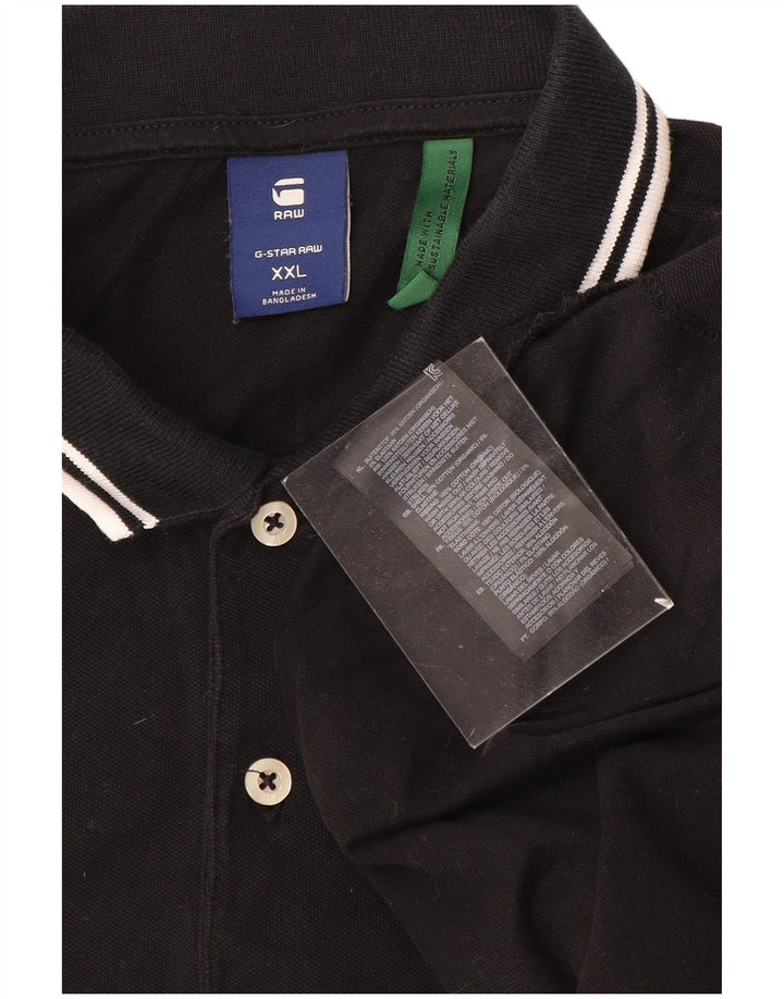 Męska koszulka polo G-STAR 2XL, czarna, bawełniana