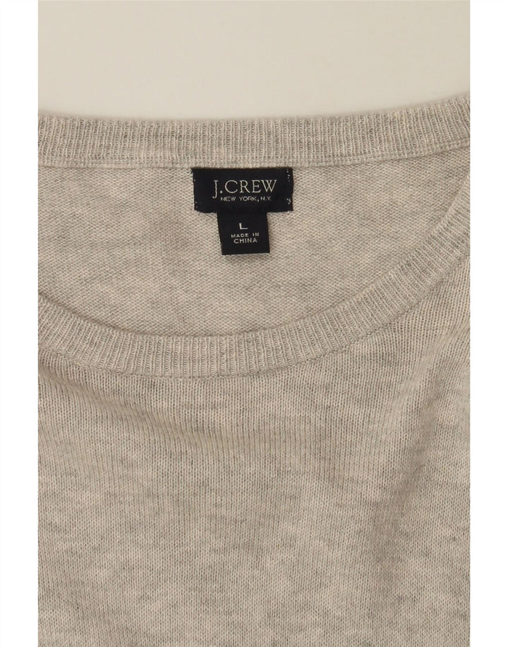 J. CREW Mens Crew Neck Jumper Sweater Large Grey Cotton Vintage J. Crew and Second-Hand J. Crew from Messina Hembry 