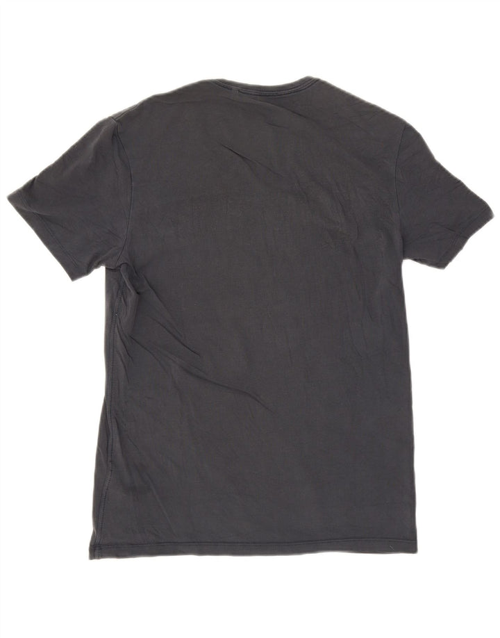 Męski T-shirt Guess z grafiką, mały, szary, bawełniany